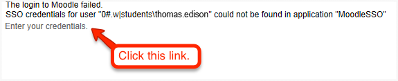 login to moodle failed
