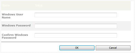 enter credentials