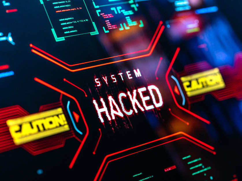 system hacked digital wording