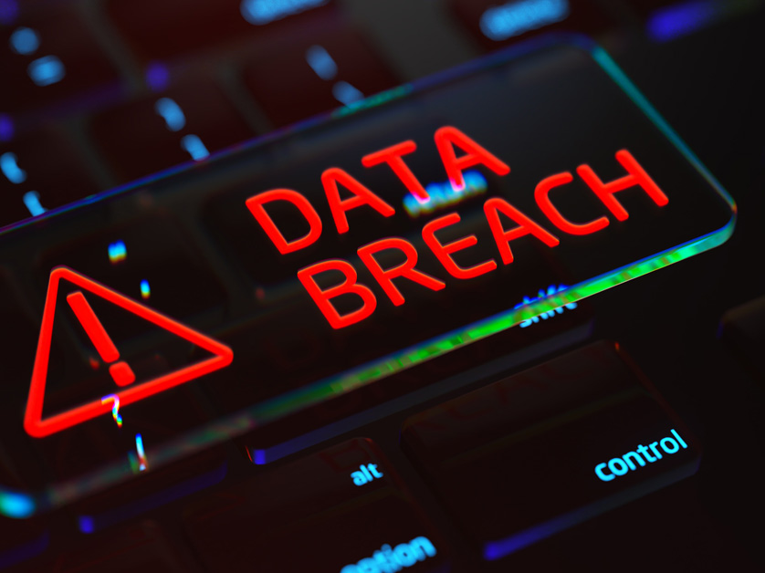 data breach digital wording