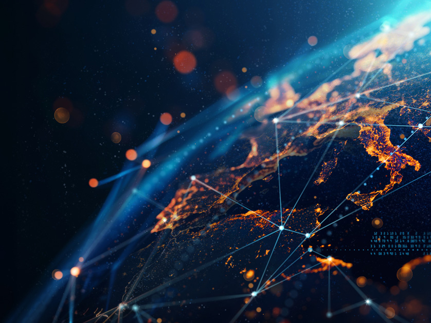 global digital cybersecurity concept