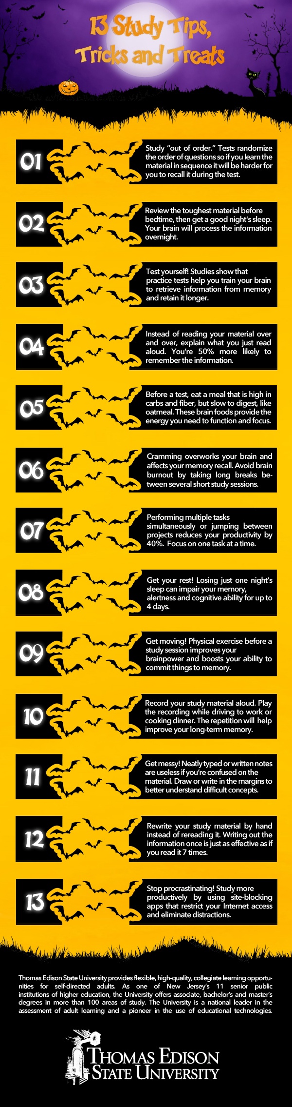 13 Study Tips, Tricks and Treats