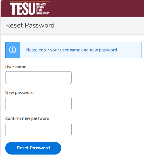 Password Reset